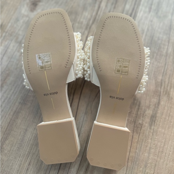 Dolce Vita Hallie Pearl Low Block Heel Sandal - Picture 5 of 6